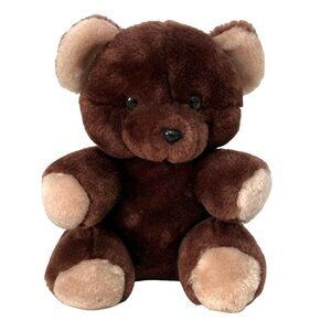 Vtg America Wego Brown Teddy Bear Plush Stuffed Animal Toy Collectible 8" Tall